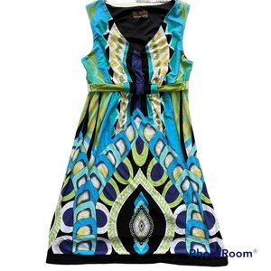 Fenn Wright Manson‎ Multicolor Ladies Geometric Career Sleeveless Dress, 6
